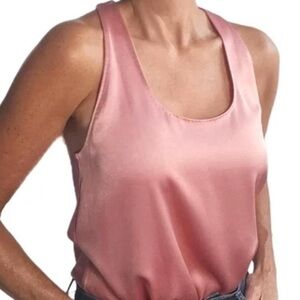 Alice + Olivia Blush Satin Tank Top Size XS